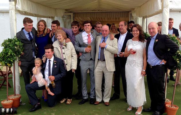 The Whitaker family celebrate Michael and Melissa's wedding
