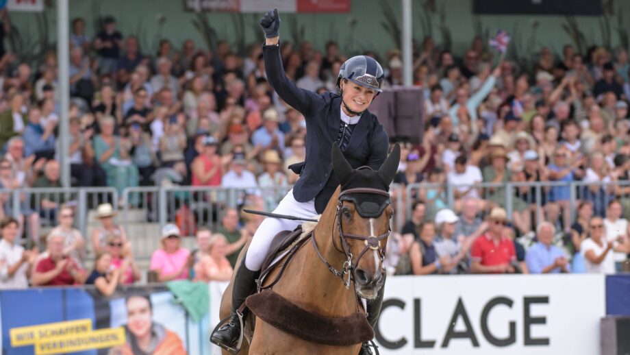 Britain's Caroline Harris and horse D. Day top the 2026 five-star Luhmühlen Horse Trials results.