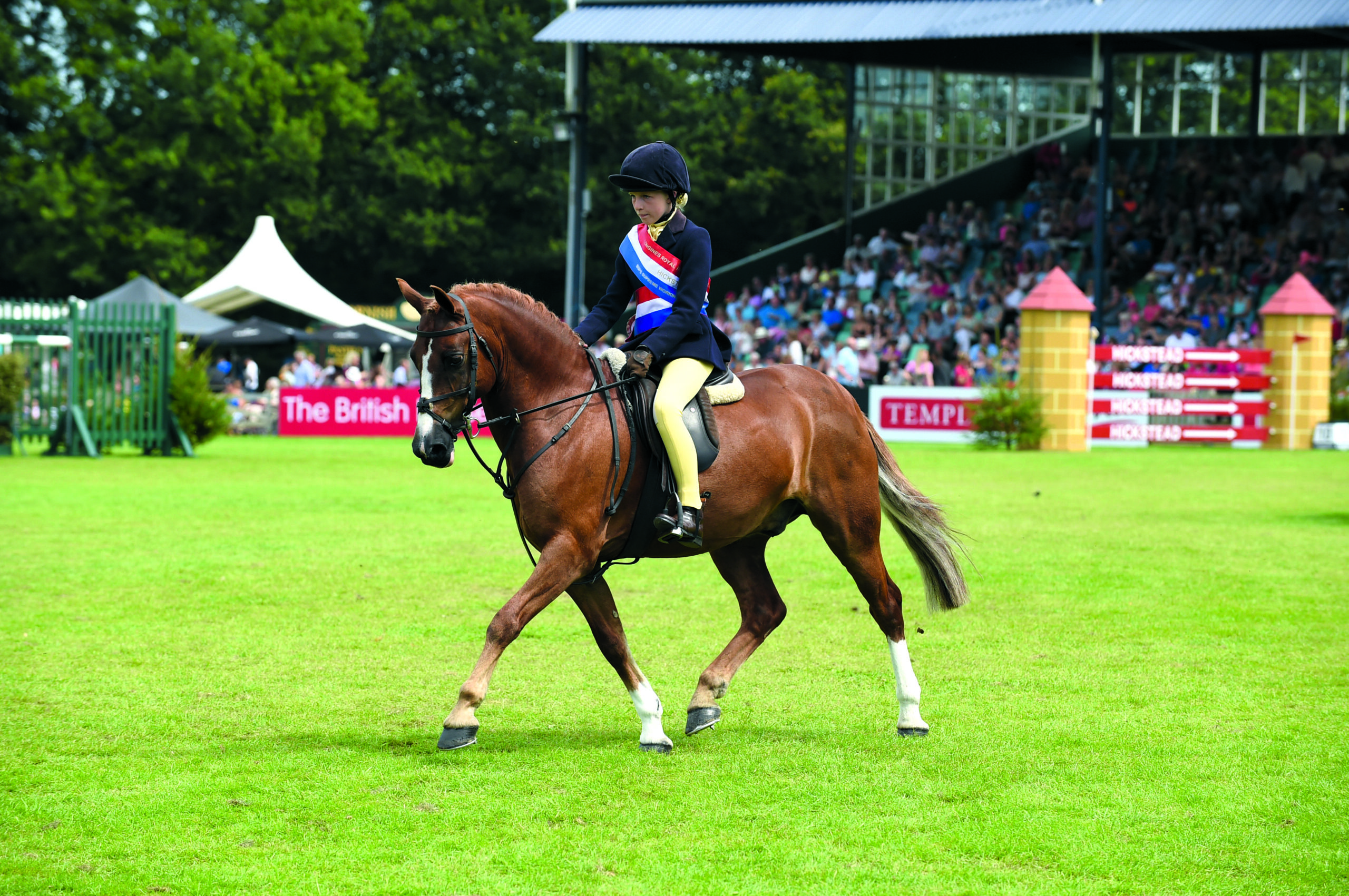 Polly Eddis' Beat The Boss is supreme champion at the Royal International Horse Show ridden by Susie Eddis