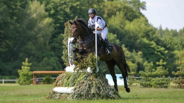 Pictured Luhmühlen Horse Trials CCI4*-S cross-country leaders Julia Krajewski and Uelzener's Nickel.