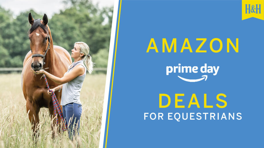 Horse & Hound Amazon Prime Day graphic with horse and rider