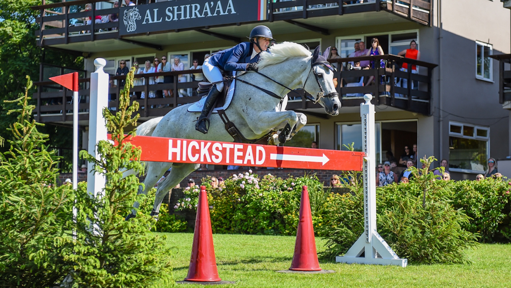 Silver Lift and Harriet Biddick clearing the famous Hickstead planks