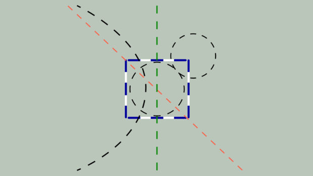 Diagram showing a polework exercise for in-hand horse training
