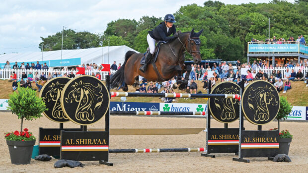Laura Renwick jumps at Bolesworth International Horse Show