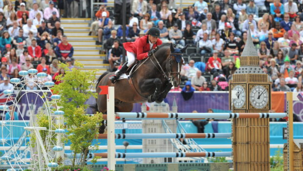 Pictured Belgian Olympic showjumper Dirk Demeersman at the London 2012 Games.