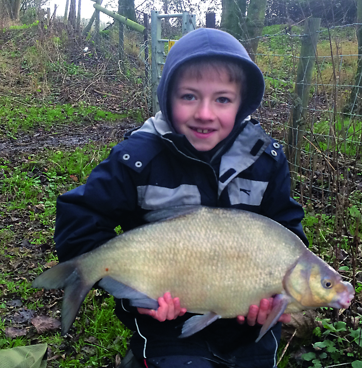 Eight year old Kenzie Rawlings did better than his dad Adam when he landed this 8lb 2oz bream.