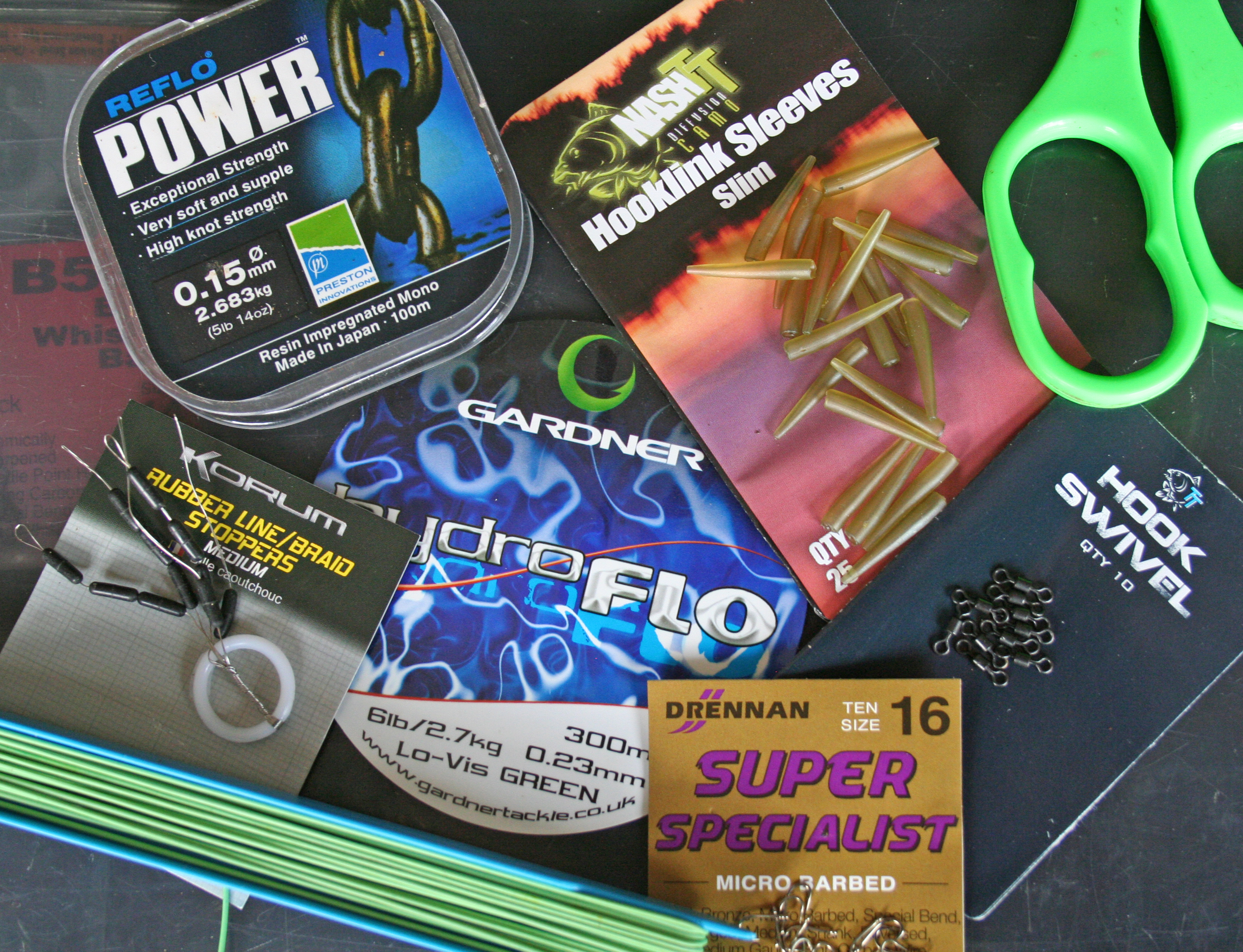 The components to create the perfect Helicopter Rig.