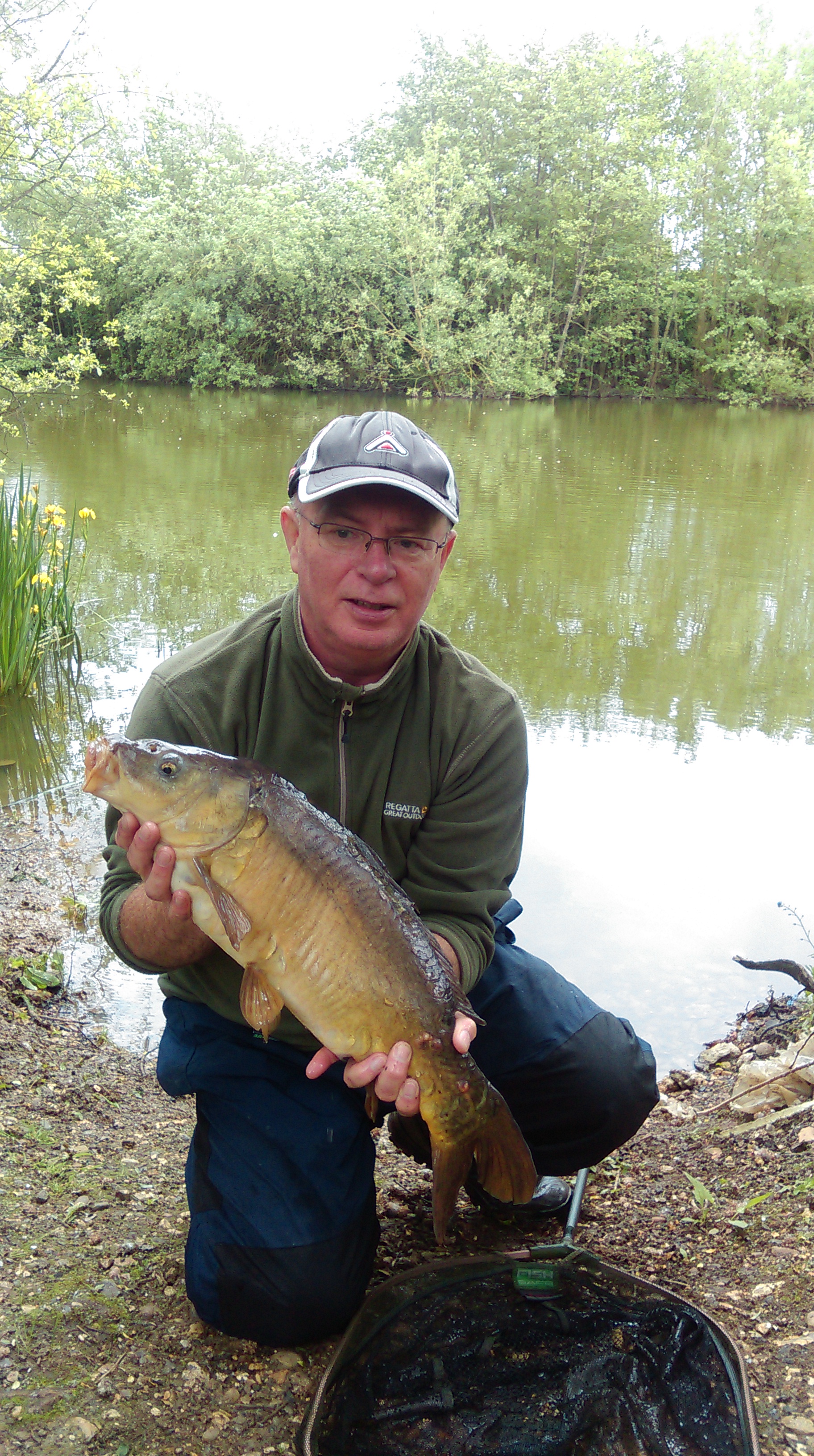A carp that took a liking to single corn fished over a bed of micro and 4mm pellets with just half a dozen grains of corn mixed into the feed.