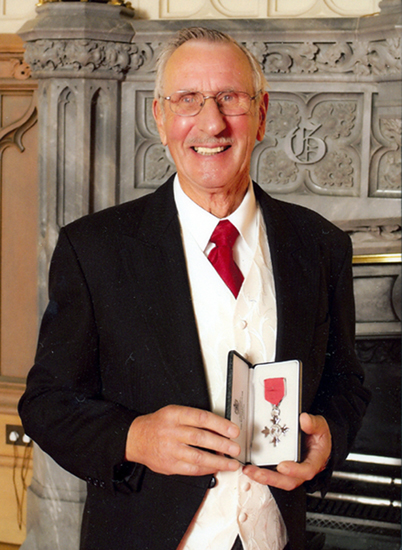 Les Webber received the MBE in 2008 for his work.