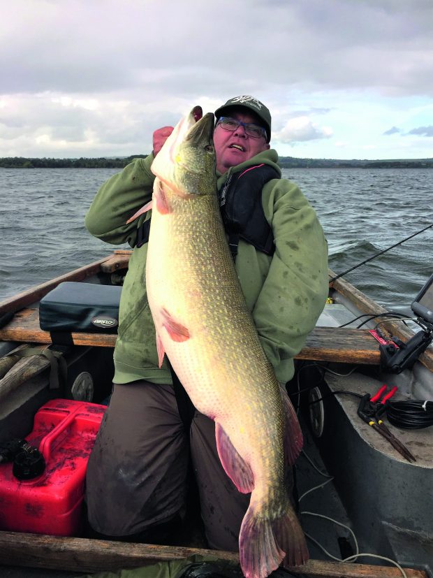 Ian and his 33 lb 15 oz pike - the session was covered in detail in Angler's Mail magazine.