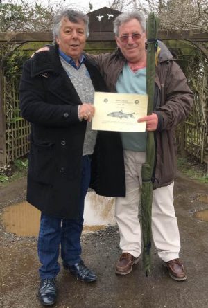 Orchid Lakes chief Marsh Pratley, pictured with Steve Pope of the Barbel Society.