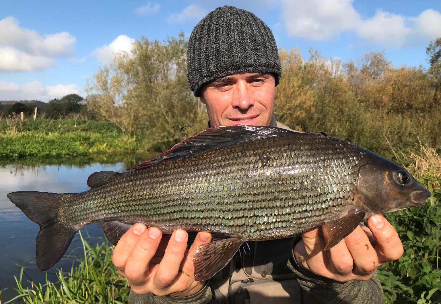 British record grayling caught from virgin river stretch