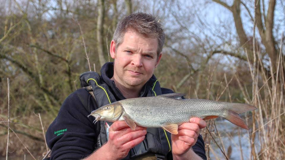 One of the bigger new fish stocked into the record barbel river.