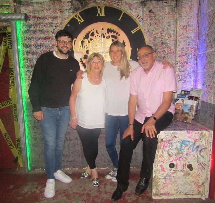 Happy family times - but now Frank's heartbroken daughter Dani has spoken up about the risks of cold water shock and need to wear life jackets.