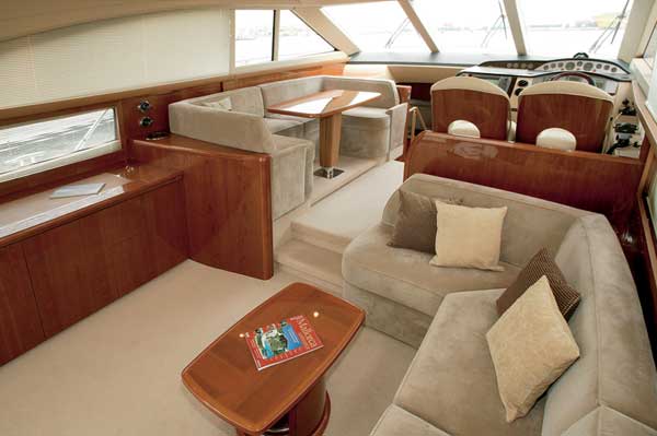 Saloon | Princess 54 | Reviews | Motor Boats Monthly |