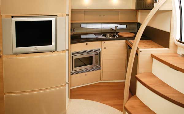 Fairline Targa 38 galley | Reviews | Motor Boats Monthly |