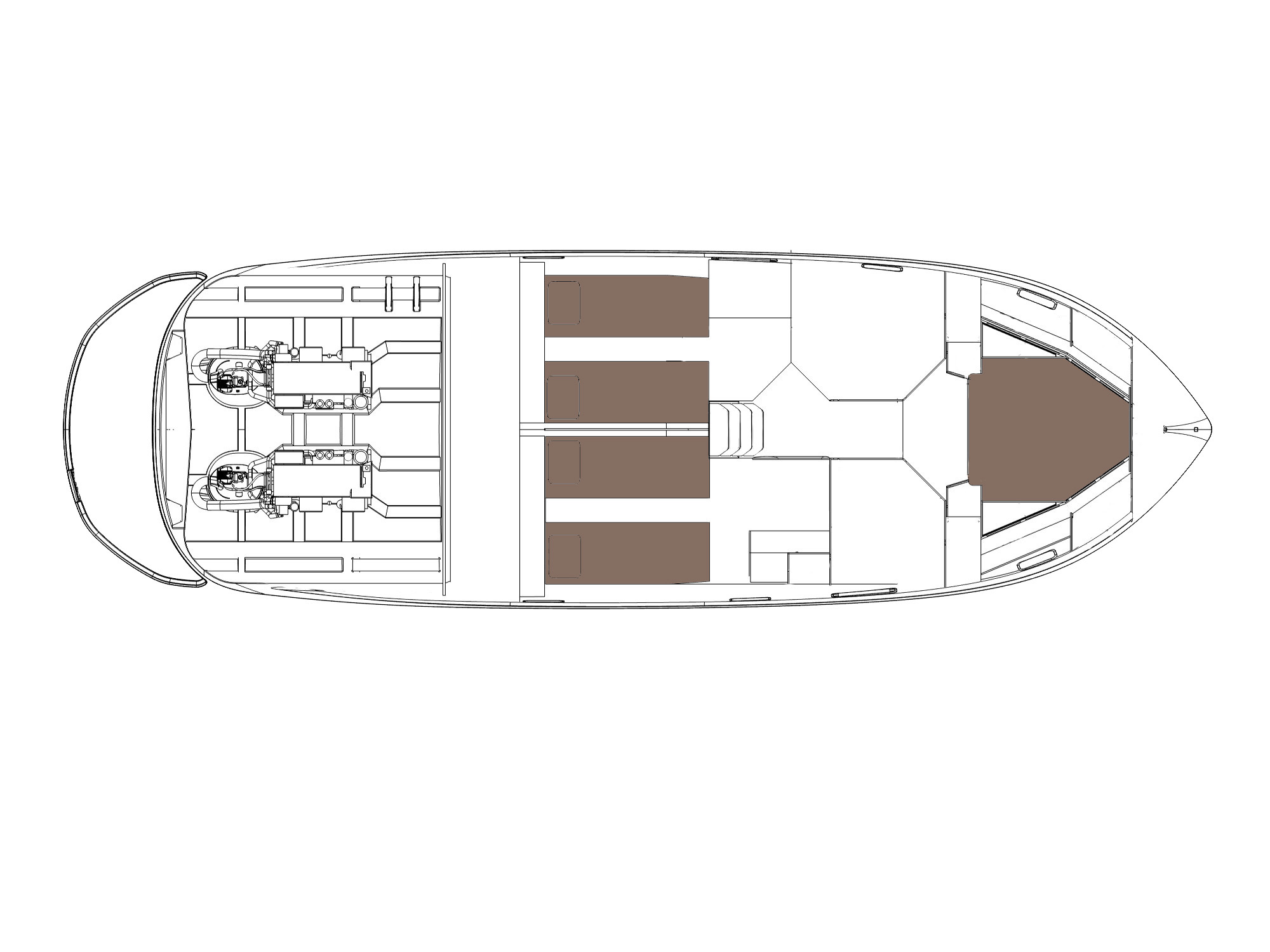Bavaria Deep Blue 46 Flybridge lower deck plan