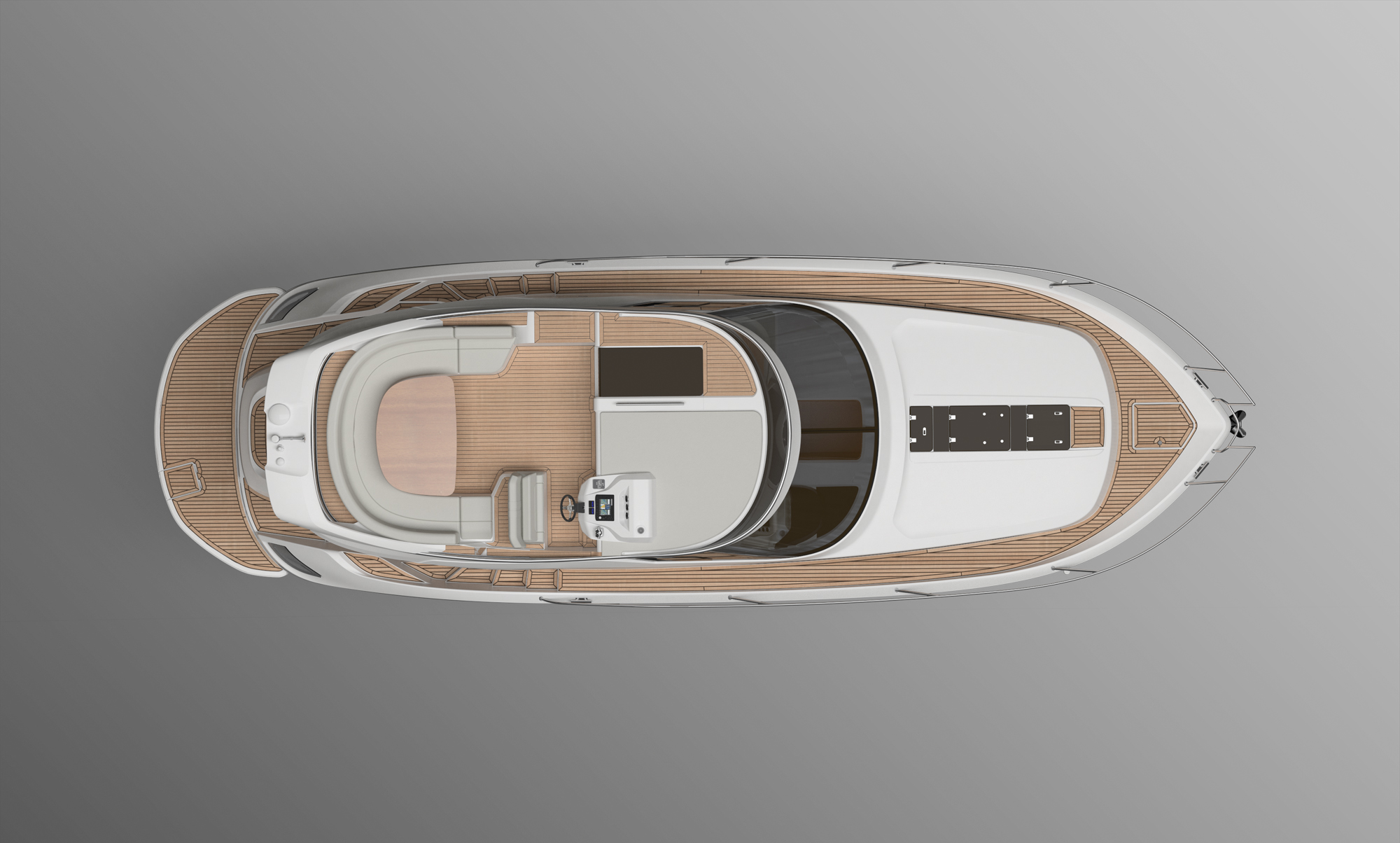 Bavaria Deep Blue 46 Flybridge top deck plan
