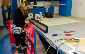 Upholstery fitters at the Sunseeker Factory