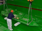 Window inserts for hull mould at Sunseeker factory