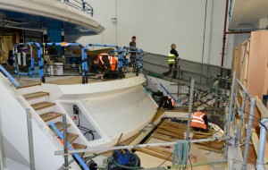 Deck laying on a Sunseeker 155