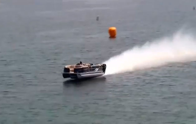 World's fastest pontoon boat speed record