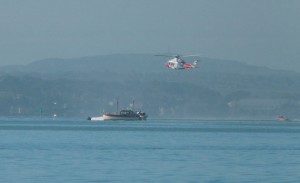 Vector powerboat flip near Hamble Point