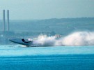 Vector powerboat flip near Hamble Point