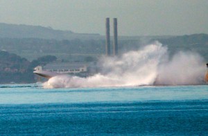 Vector powerboat flip near Hamble Point