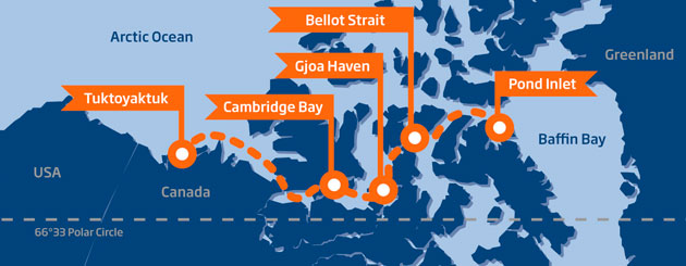 Northwest Passage route