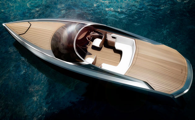 Aston Martin powerboat - top open