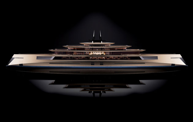 Symmetry superyacht concept - side view