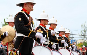 Royal Marines Band performing at the 2012 Jersey Boat Show