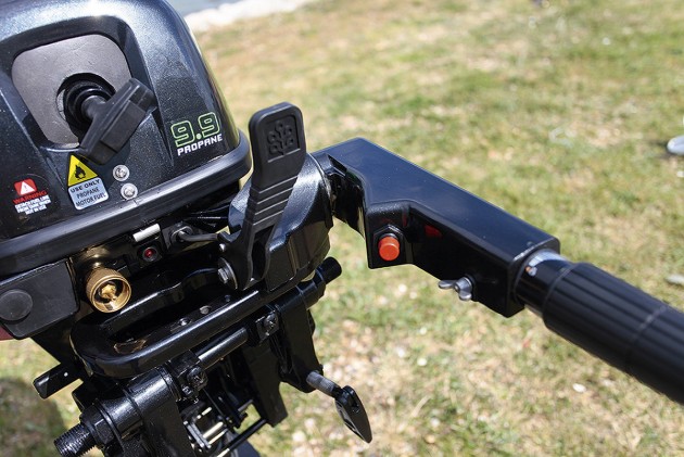 Lehr 9.9hp propane outboard engine - gear shift