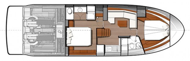 Jeanneau Leader 46 layout drawing