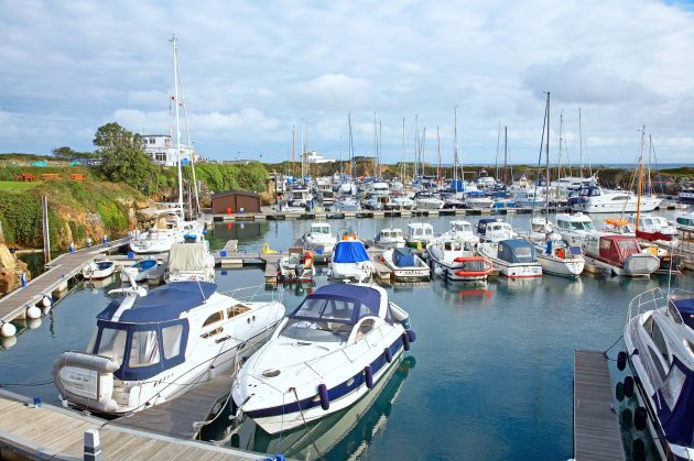 boats at Guernsey Beaucette Marina