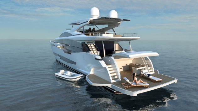 Pearl 95 Aft view