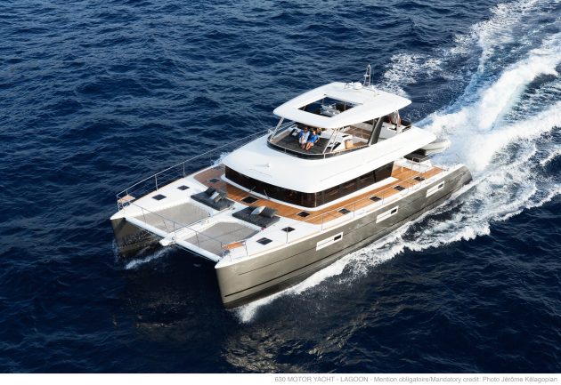 Lagoon 630 on water