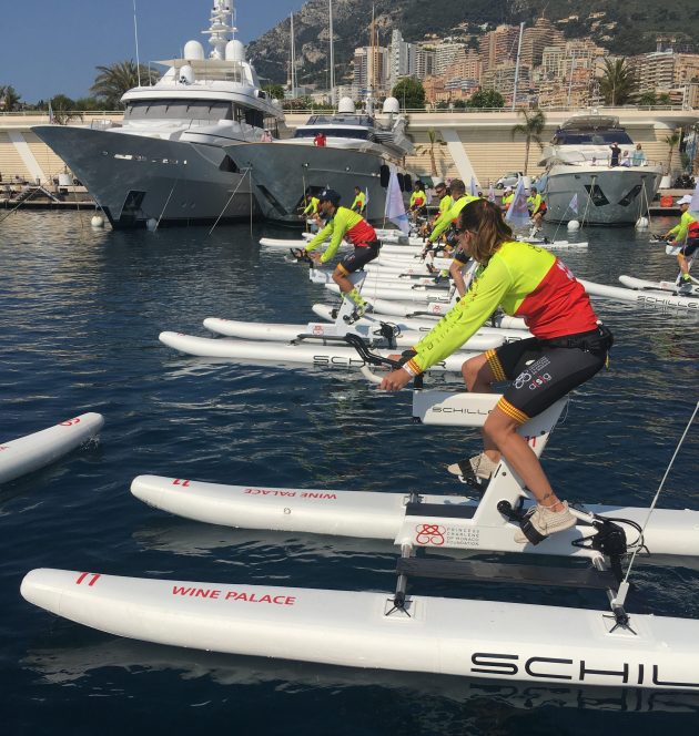 Schiller water bike on water