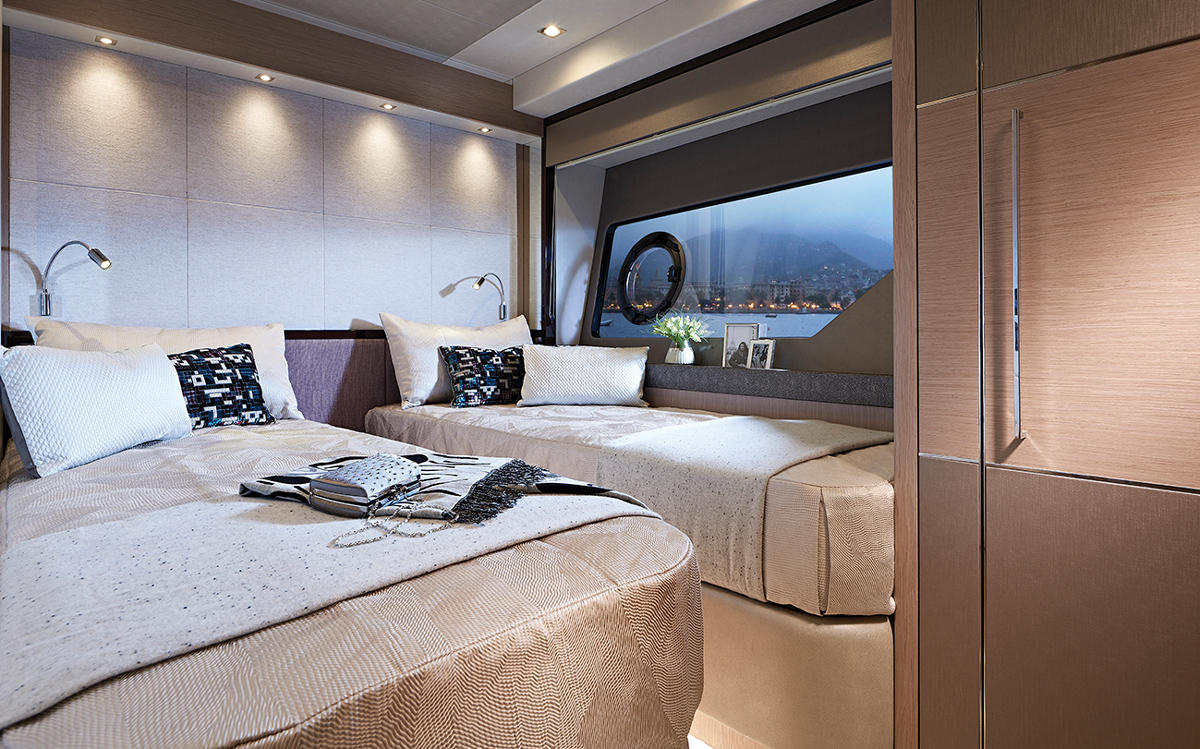 Sunseeker-76-yacht-review-twin-cabin