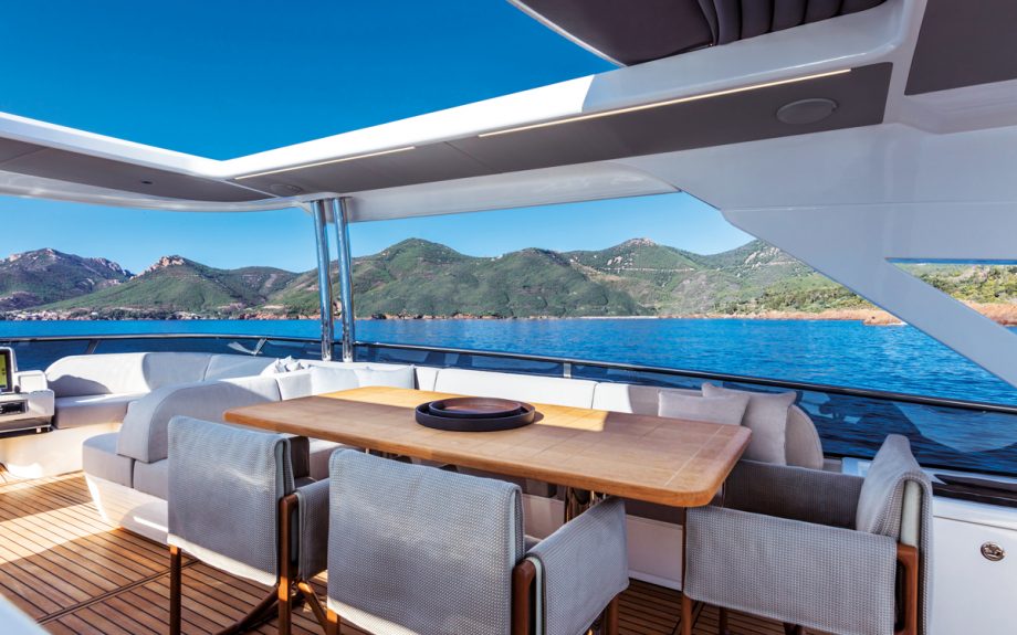 absolute-Navetta-73-yacht-test-review-upper-dining-area