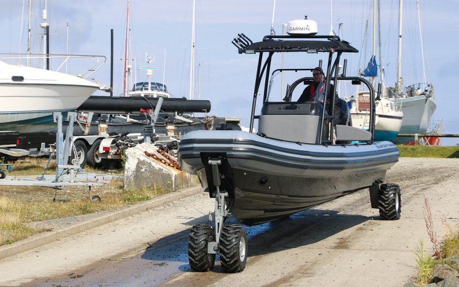 Bear Grylls joins MBY on AMP 8.4 amphibious RIB test drive
