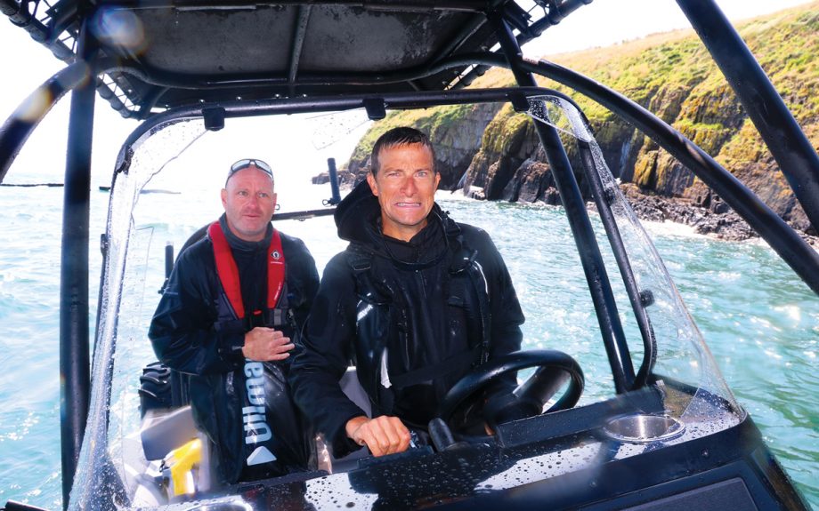 Bear Grylls joins MBY on AMP 8.4 amphibious RIB test drive
