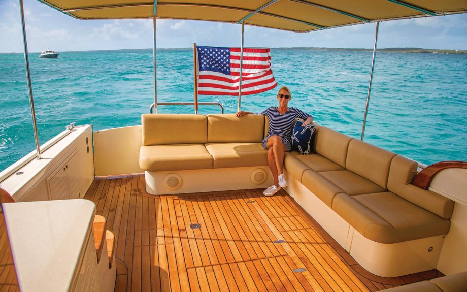 Palm-Beach-50-fly-yacht-review-cockpit-bimini