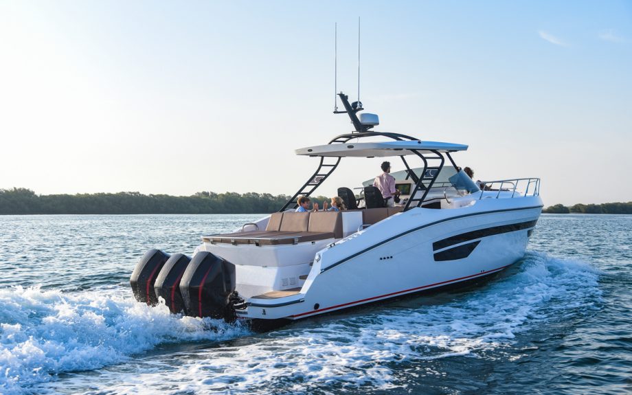 Gulf-Craft-Oryx-379-boat-test-drive-review-aft-running-shot-credit-richard-langdon