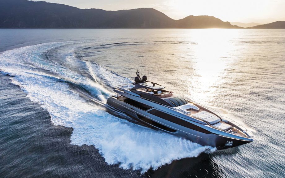 riva-110-dolcevita-yacht-review-running-shot-aerial-view