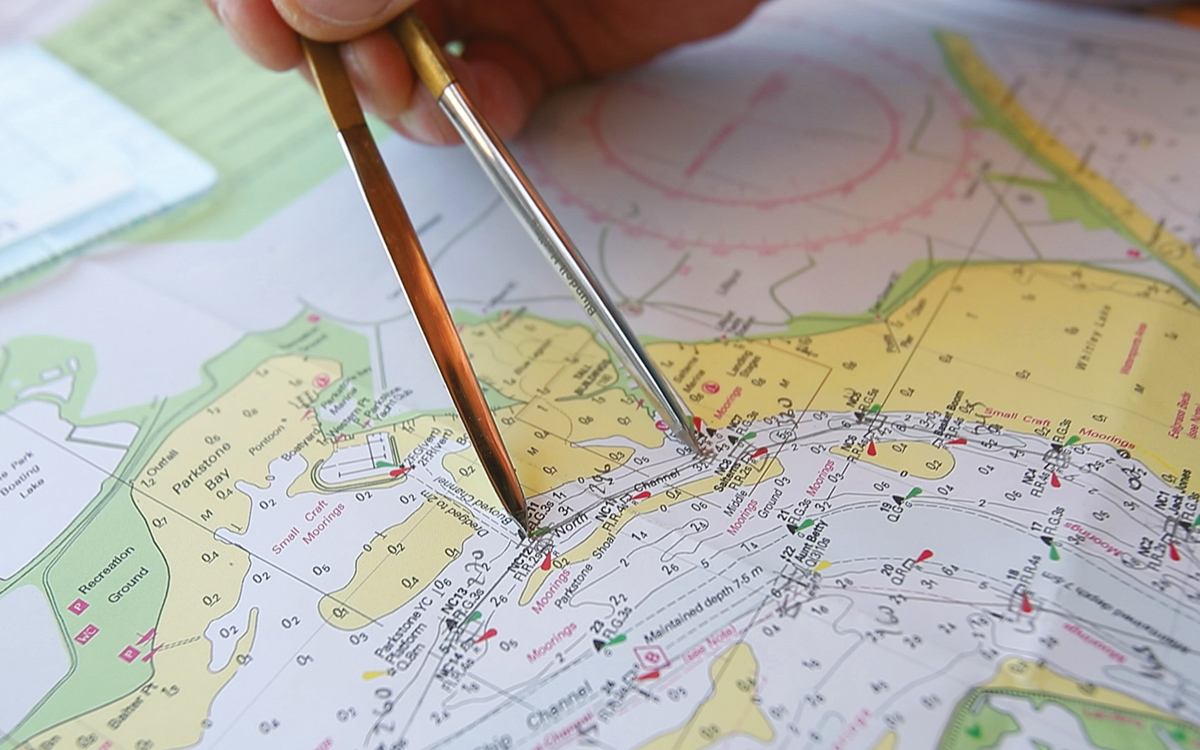 How to: Plot a route on paper charts and a chartplotter for a safe. 