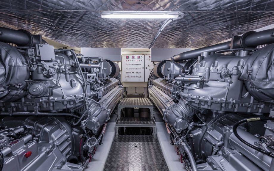 Pershing-8X-yacht-test-review-engine-room