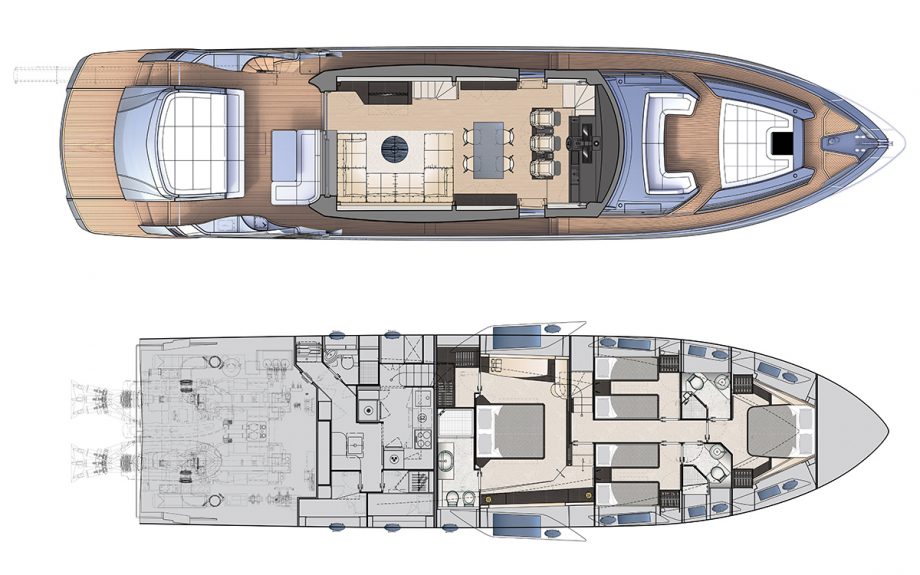Pershing-8X-yacht-test-review-layout