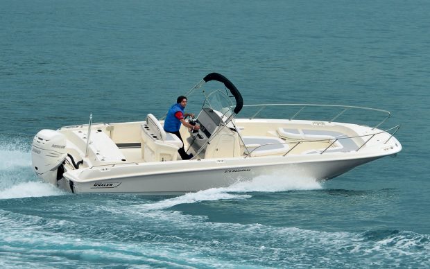 Boston-Whaler-270-Dauntless-review-side-view-credit-Nick-Burnham